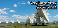 Real Very Large Array radio dishes on New Mexico desert plains
