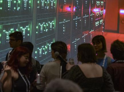 New Orleans, LA - AAS 243 in 2024 - Attendees during the 185: NRAO Town Hall at the American Astronomical Society's (AAS) 243rd meeting at the Ernest Morial Convention Center here today, Monday January 8, 2024.  The American Astronomical Society (AAS), established in 1899 and based in Washington, DC, is the major organization of professional astronomers in North America. The annual meeting is the premier astronomical event with industry representatives, and journalists in attendance and oral and poster presentations scheduled.  Photo by © CorporateEventImages/Phil McCarten 2024