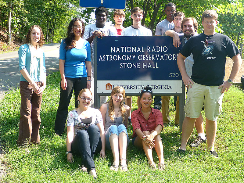 The participants in the 2012 NRAO Summer Student Research Assistantship program based in Charlottesville, VA.