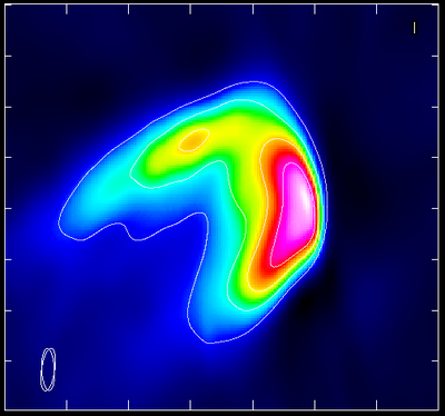 False color is data taken after the error was fixed; contours are data taken while the error was in the system, with post-processing fix applied.