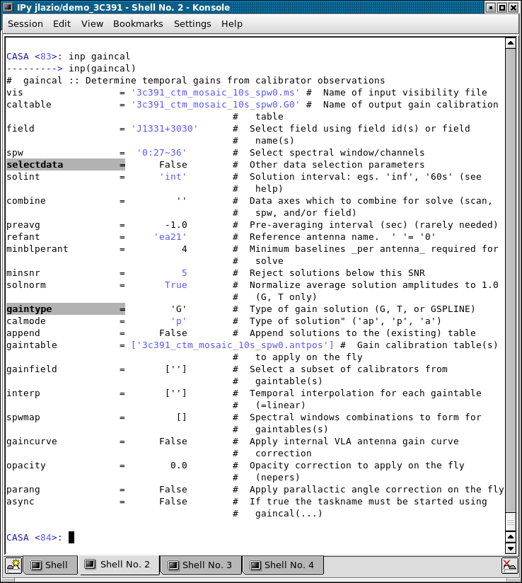 Gaincal Inputs, First Gain Solutions