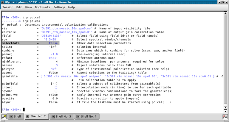 Polcal Inputs for Leakage Correction