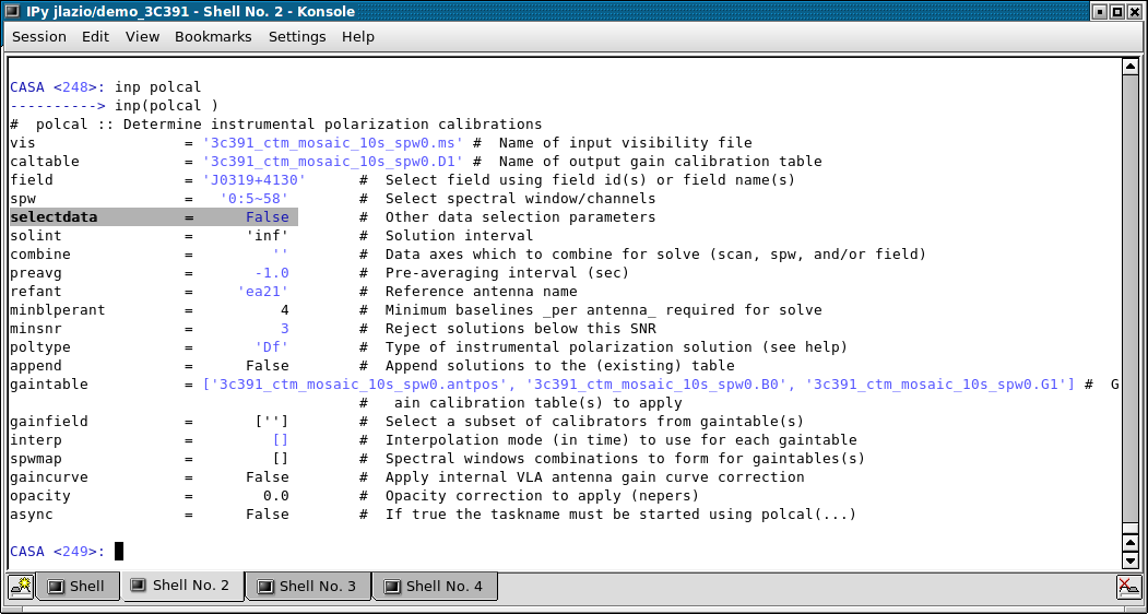 Polcal Inputs for Leakage Correction