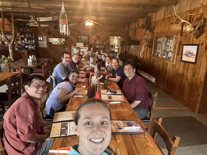 Group lunch at Eagle Guest Range in Datil